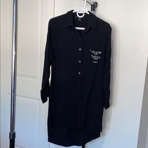 Forever 21 Black Button Down Shirt